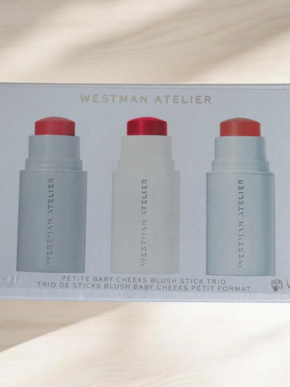WESTMAN ATELIER Baby Cheeks Blush Stick Petite Trio (Holiday Giftset, NWT